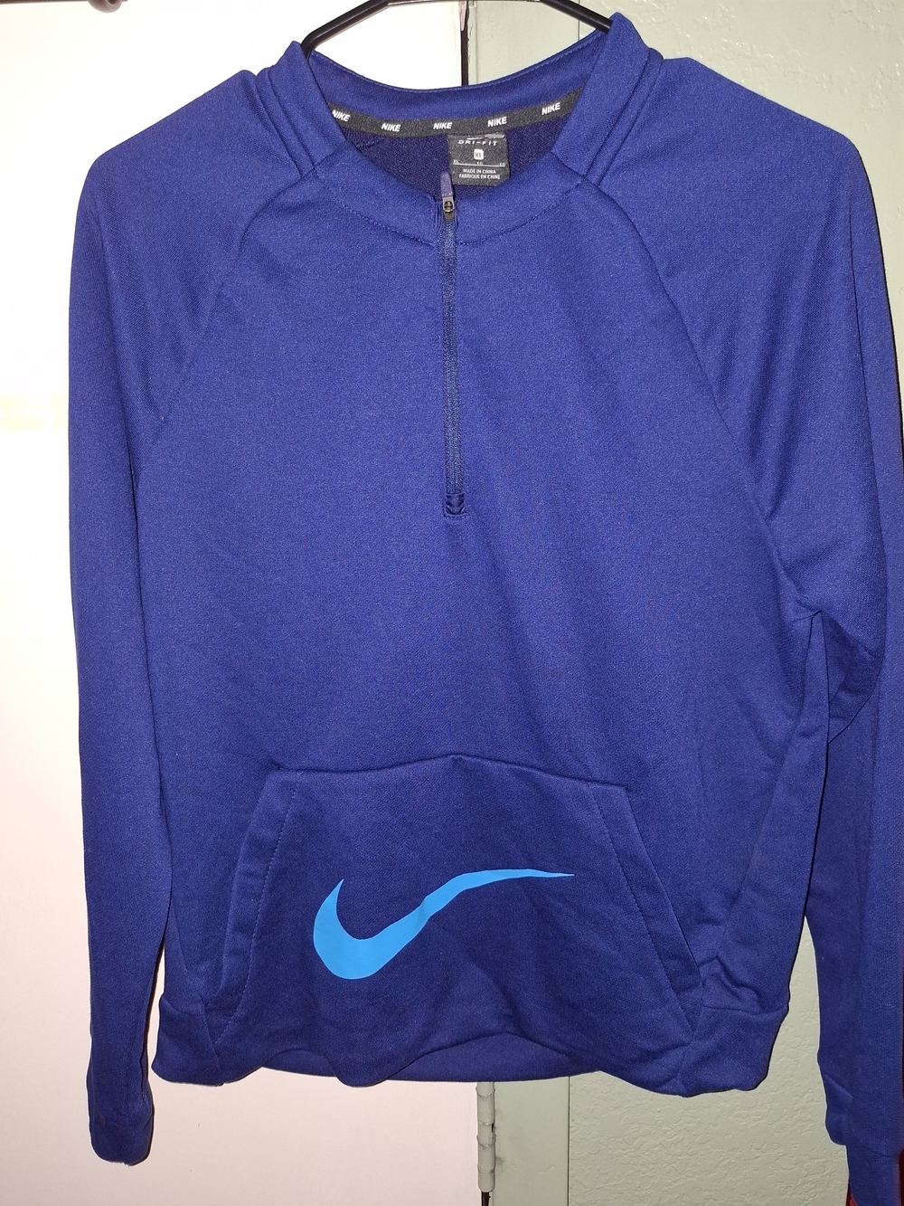 Nike Youth Blue Quarter-Zip Pullover Sweatshirt